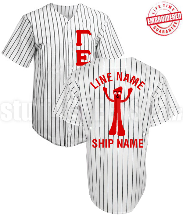 Fraternity/Sorority Deluxe Custom Pinstripe Baseball Jersey