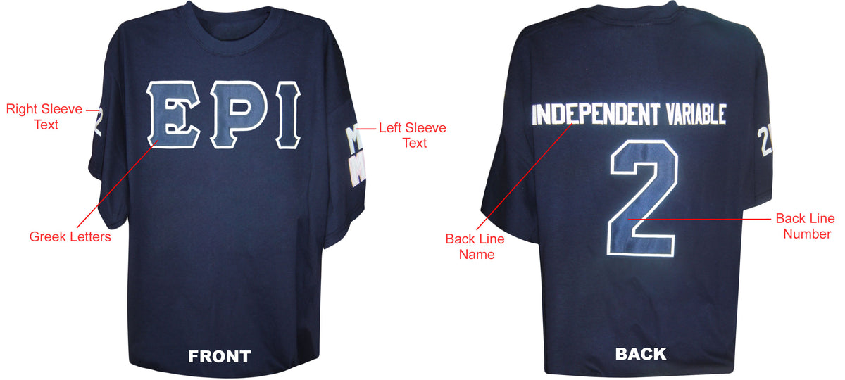 Fraternity/Sorority Standard Custom Pinstripe Baseball Jersey