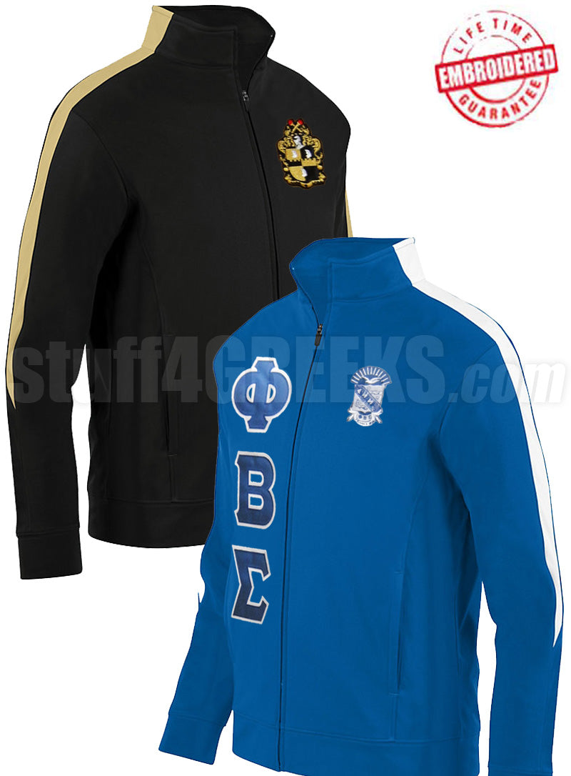 Custom Unisex Track Jacket with Single Sleeve Stripe AUG